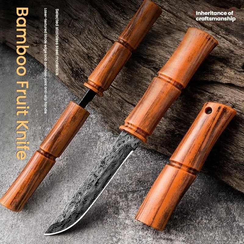 Damascus Pattern Kitchen Knives Boning Paring Knife Meat Cleaver Barbecue Cutting Fishing Fruit Utility Knife Cooking Tools