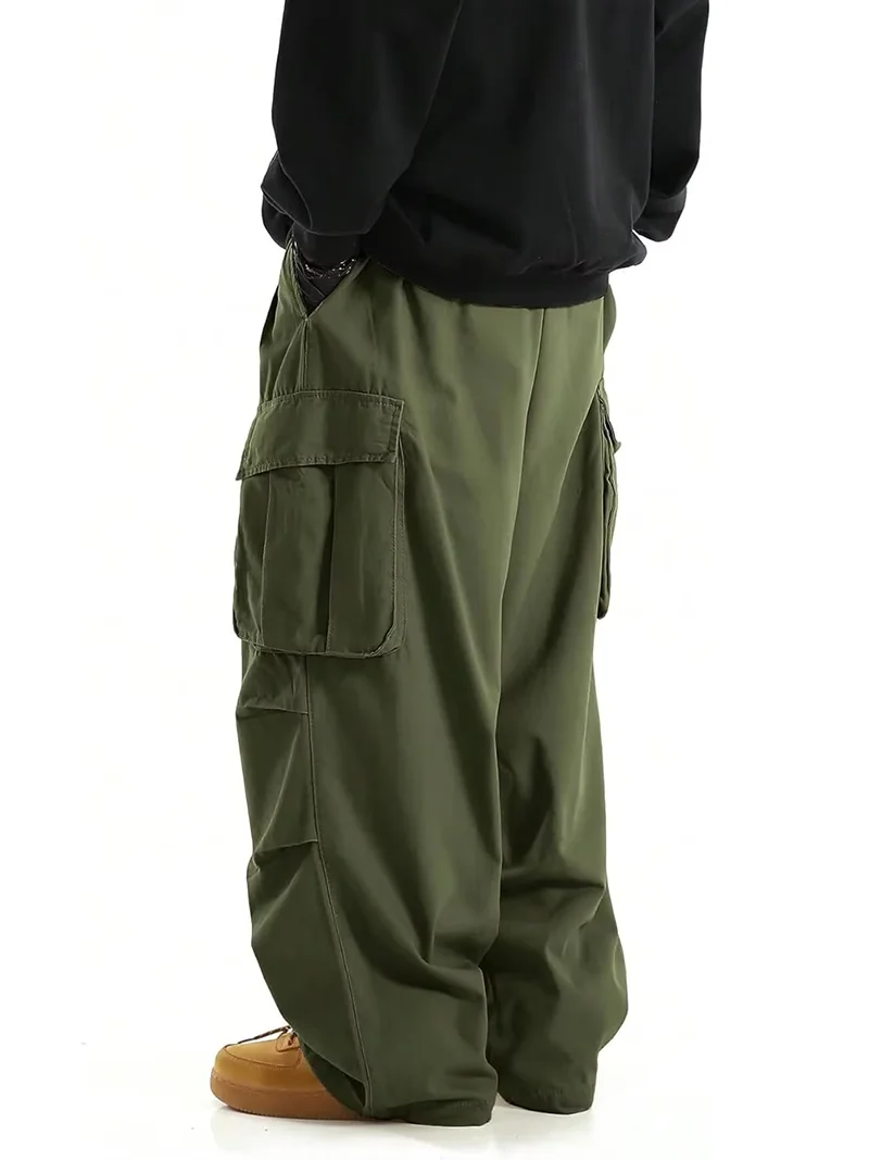 Amerikanischer Hip-Hop-Streetwear-Stil: Trendige Weite Jogginghose für Männer und Frauen, Leichte Cargo-Hose mit Mehreren Taschen, Lässige Hose – Detail 3