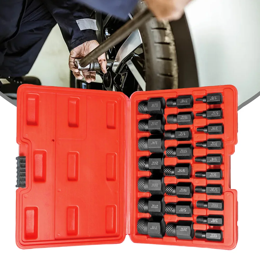 

25Pcs Comprehensive Screw Extractor Set Engineered for Quick and Easy Removal of Damaged Screws Perfect for DIY Projects