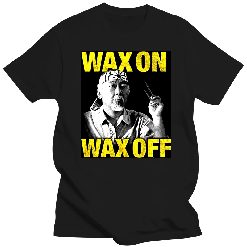 OFFICIAL Karate Kid Mr Miyagi Chopsticks Wax On Wax Off Mens T Shirt