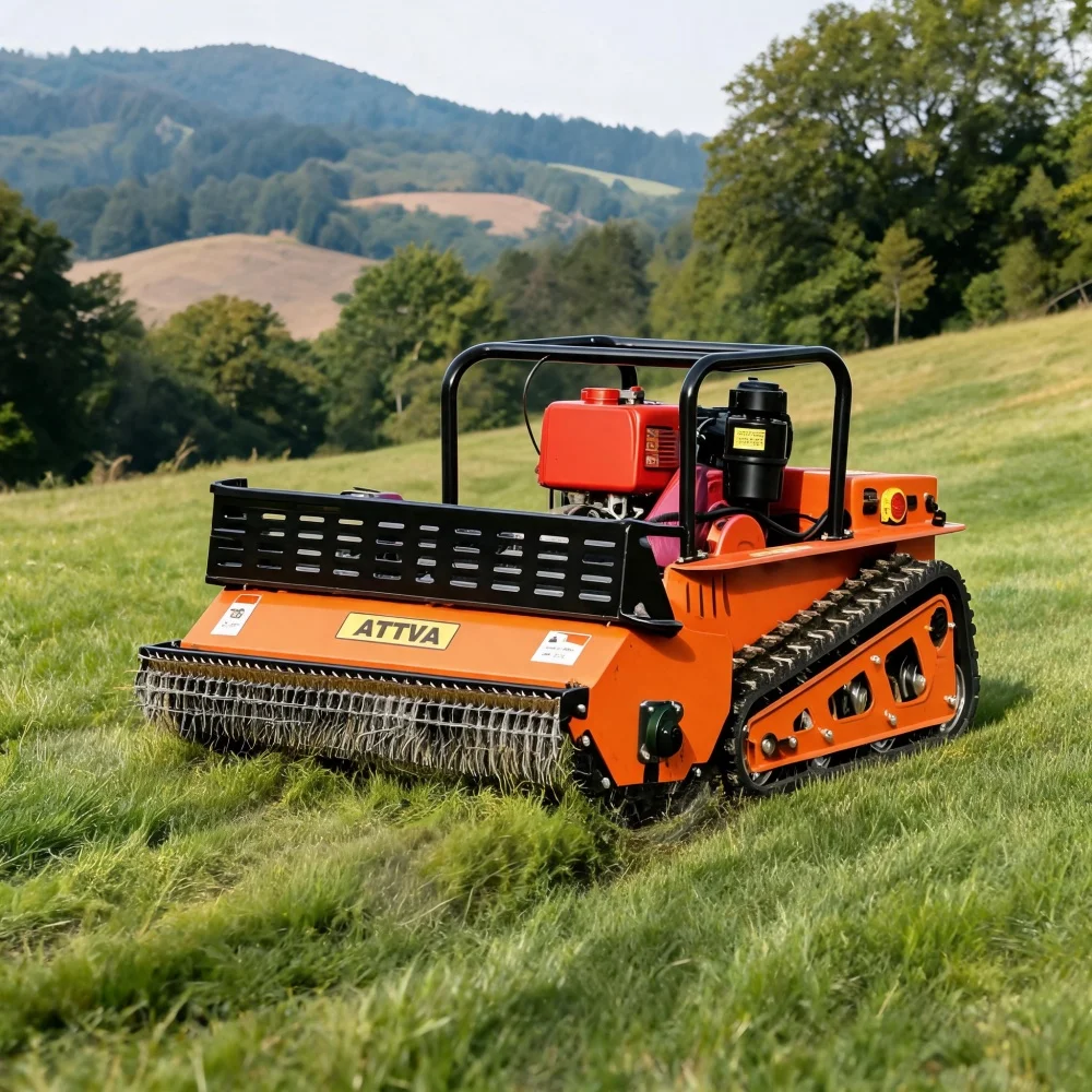 Tracked Lawn Mower 1000mm Cutting Width Multi-use Trimmer Remote Control Zero Turn CE Certified for Garden Agriculture Prune