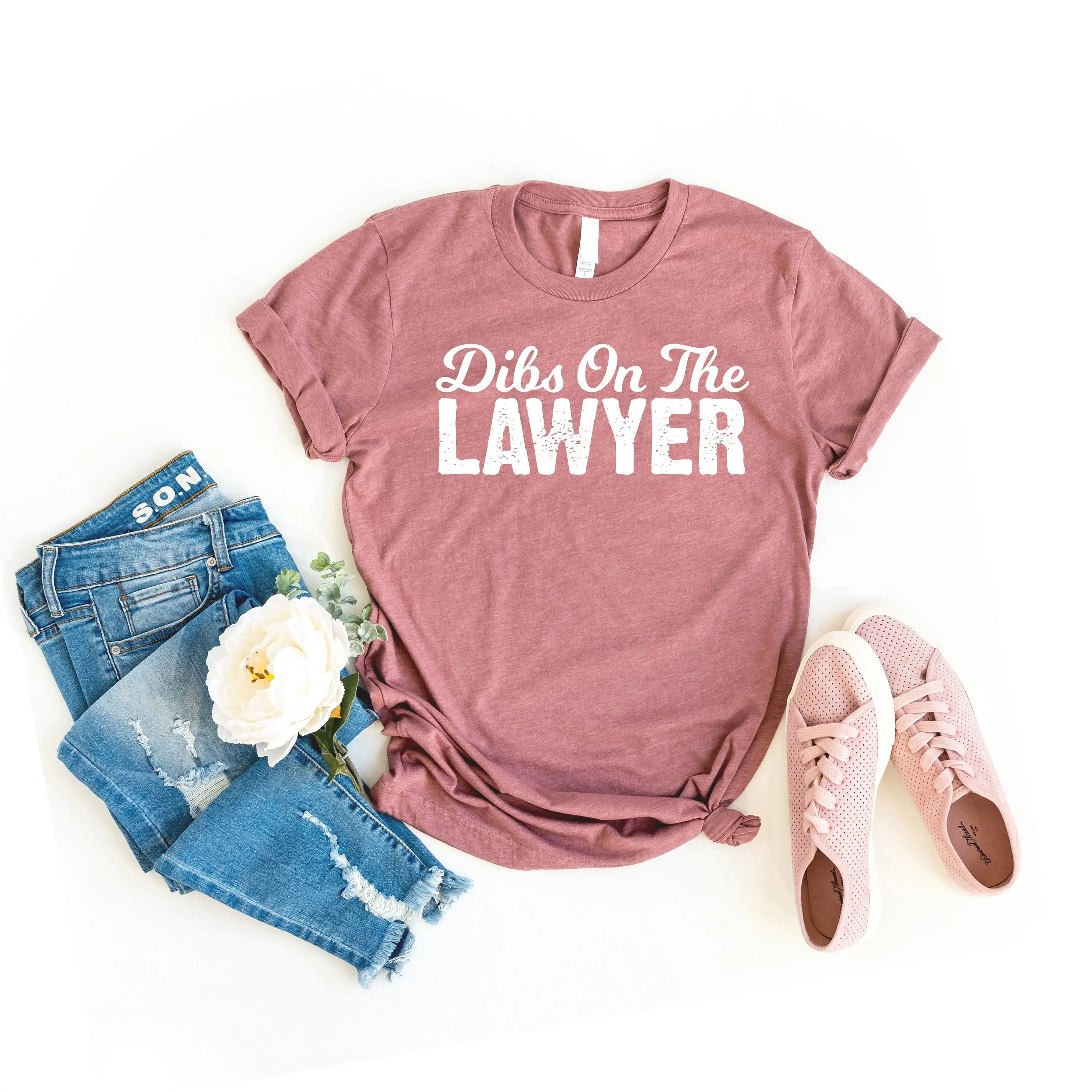 Cute lawyer wife shirt dibs on the gift for fiancee her engaged to