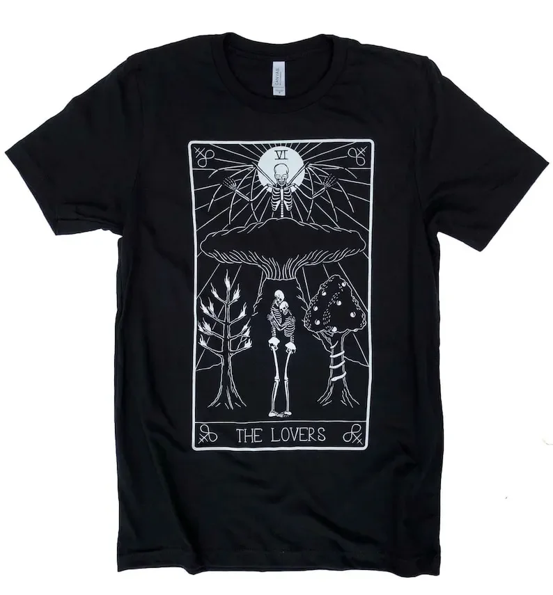 

The Lovers tarot cards divination occult hand made shirt