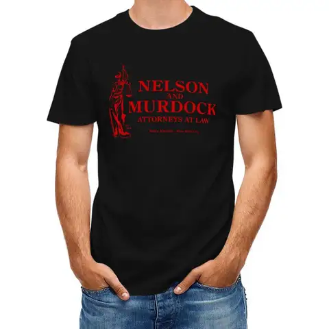 Nelson and Murdock 티셔츠 귀여운 옷 남성용 오버사이즈 티셔츠 의류