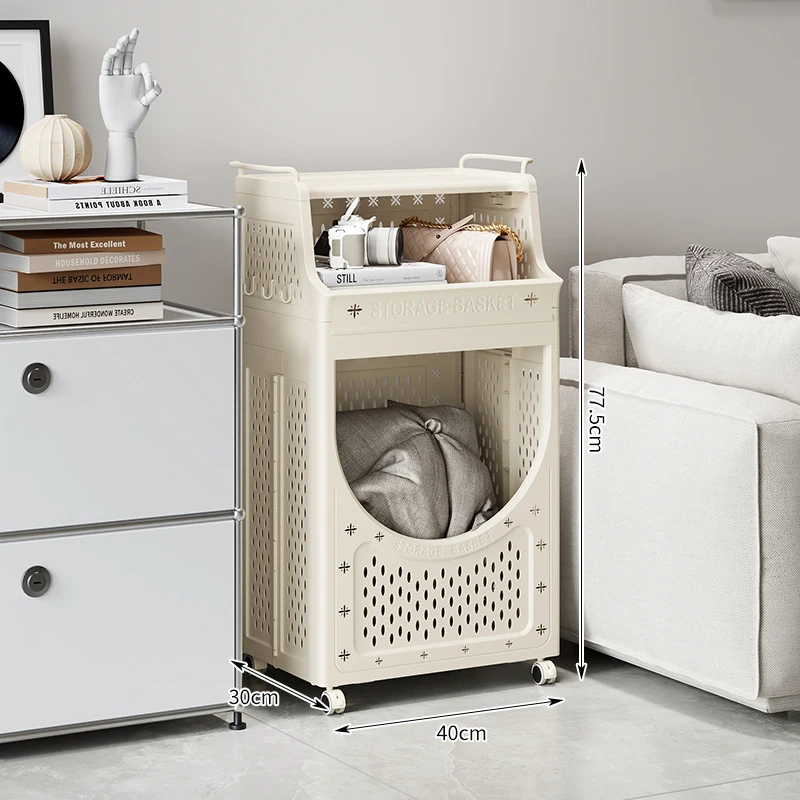 

Foldable XXL Laundry Hamper Basket - Waterproof Bathroom Storage with Odorless Design Smooth Wheels for Mobile Organization
