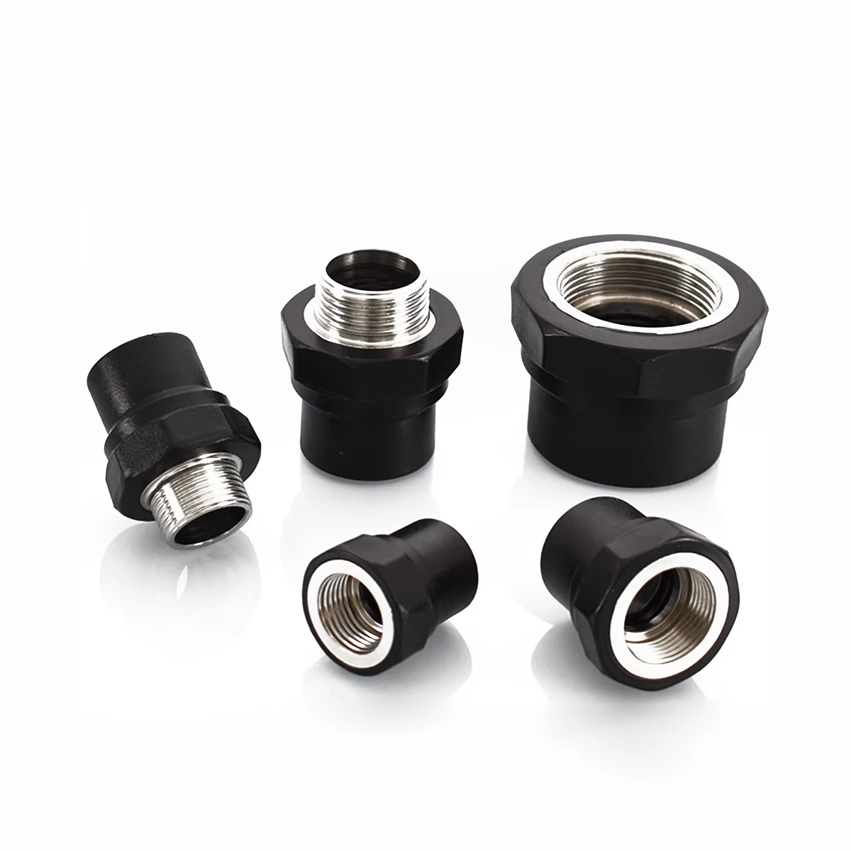 

PE Hot Melt Pipe Joint, Pipe Socket, Inner And Outer Teeth, Direct Black Fittings 20/25/32/40/50/60