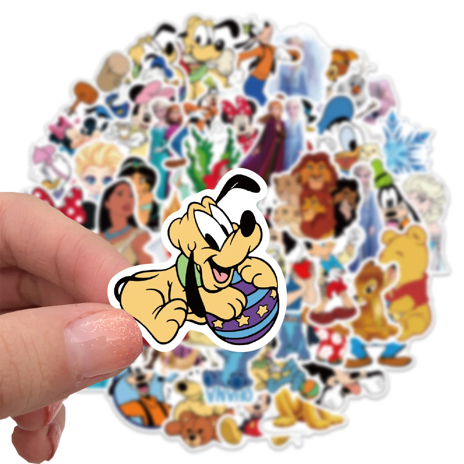 مجموعة ملصقات ديزني 100 قطعة من ملصقات يوميات الكمبيوتر المحمول والأمتعة ولوح التزلج وملصقات كرتونية ممتعة لتزيين الهدايا الكلاسيكية #3