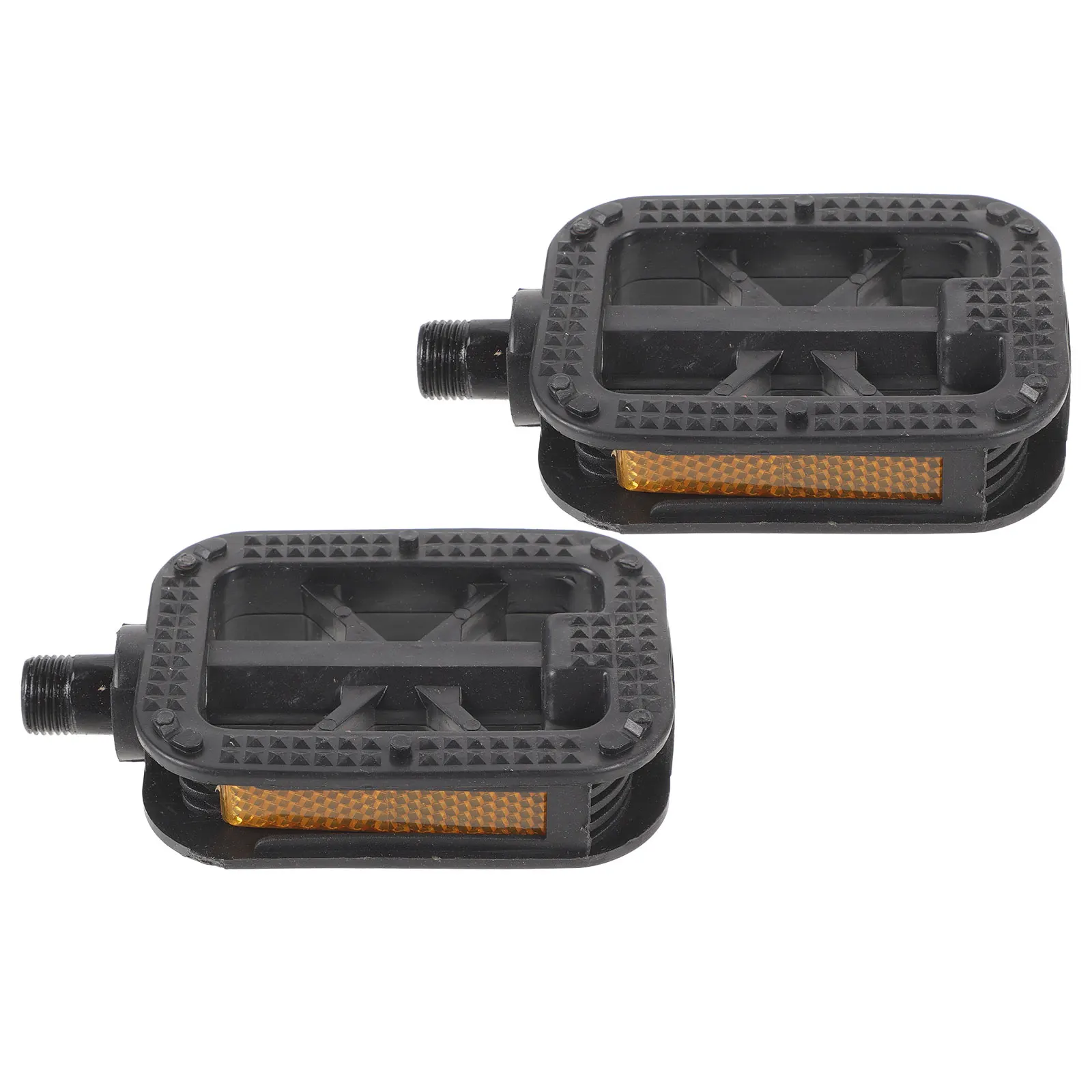 

1 Pair Black Bicycle Pedals for Road Mountain Bike Plastic Cycling Accessories Anti Skid Lightweight Durable Sealed Bearing