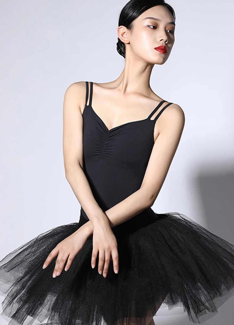 Body da ginnastica regolabile per adulti Body da ginnastica elegante da donna Balletto Pratica di danza Costume Abiti da allenamento Doppio