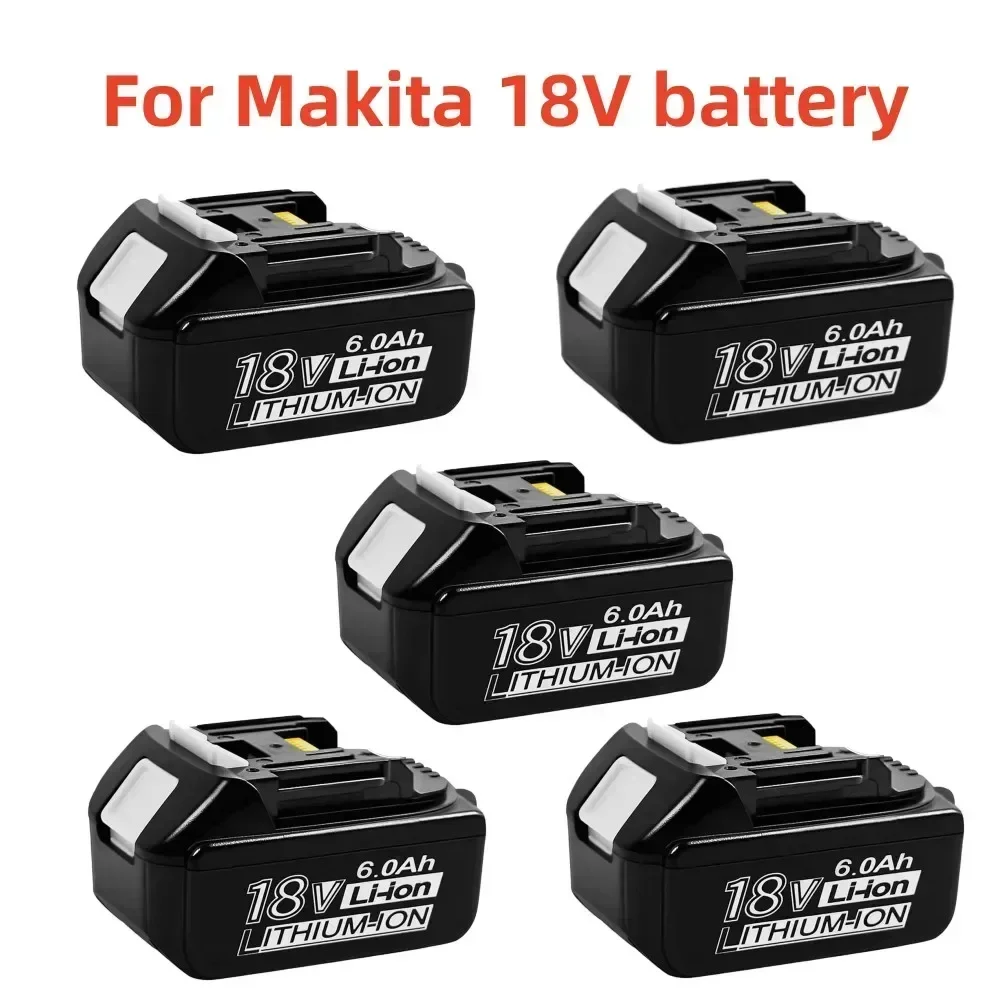 6000mAh สําหรับ Makita 18V แบตเตอรี่ชาร์จแบตเตอรี่ 18V Makita พร้อม LED เปลี่ยน Li-Ion LXT BL1830 BL1860 BL1850