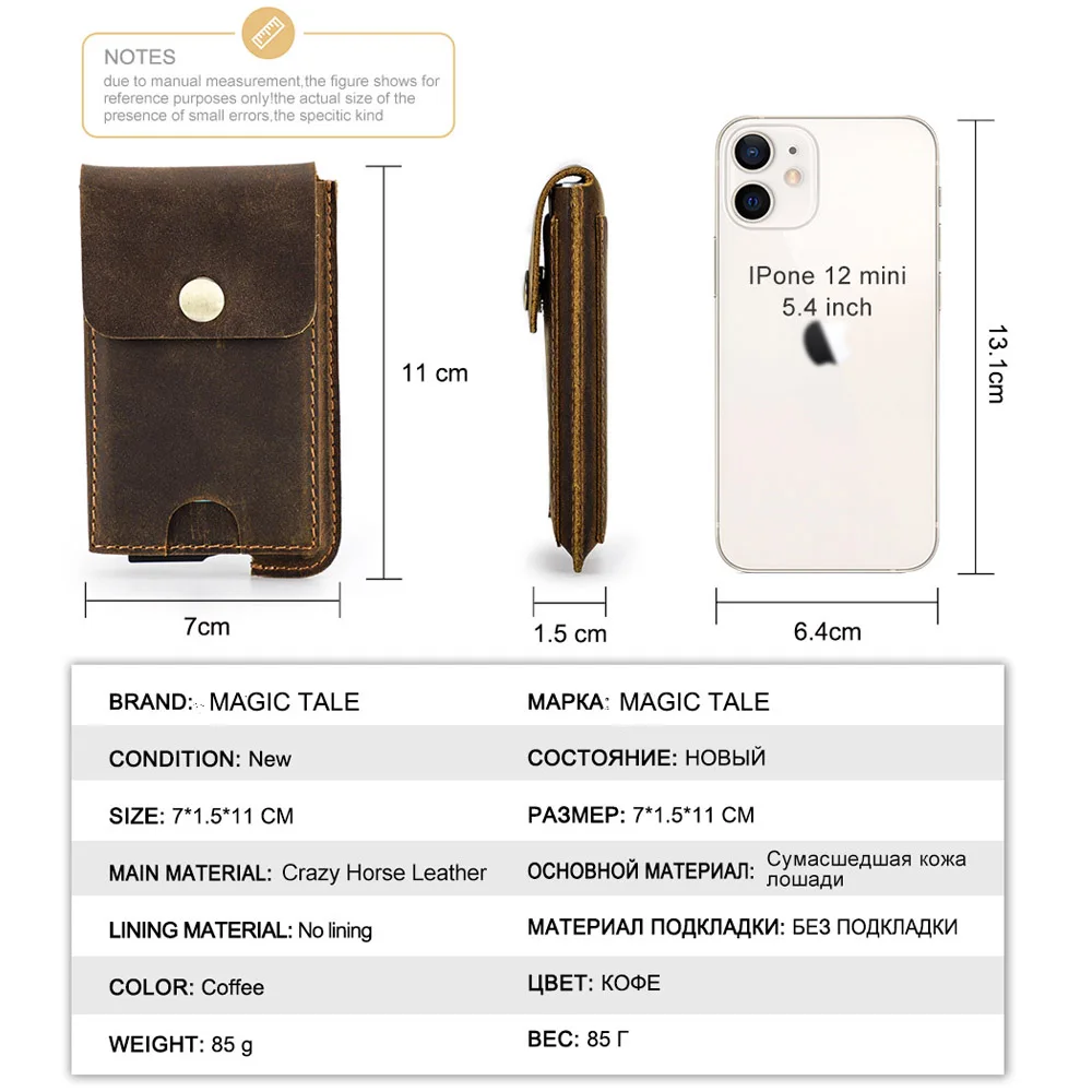 MITAO FACTORY Men's Credit Card Holder Wallet RFID Leather Hasp Card Case Man Casual Designer Mini Cards Aluminum Box Purse