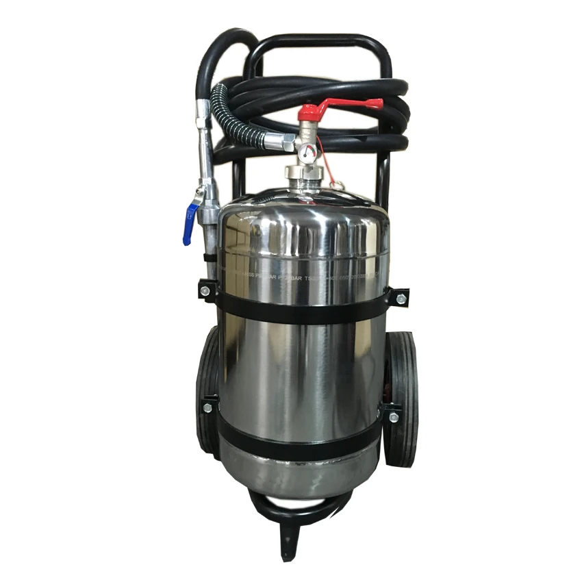 304 Stainless Steel 25kg wheel Empty Fire Stop Extinguisher Cylinder Price