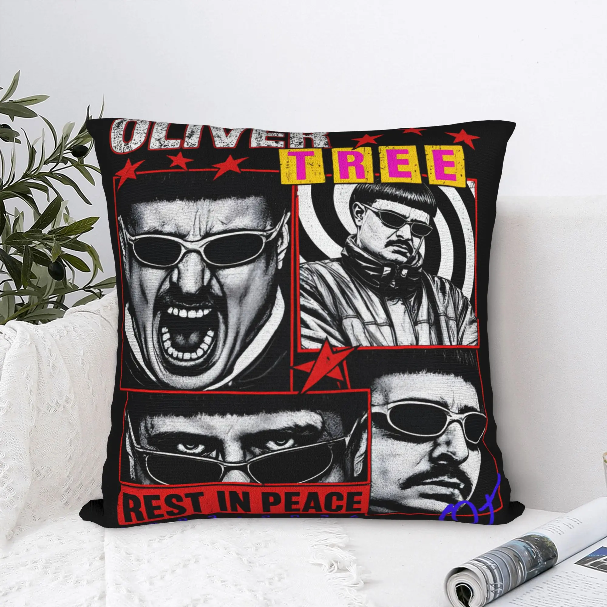 Pillow Cover Oliver Tree Rest In Peace 1993 to 2026 Memorial RIP  Vintage Pillow Case For Sofa Car Home Decor Pillowcases