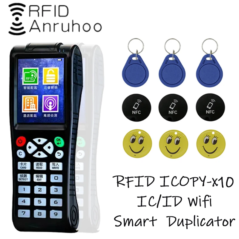 New RFID Wifi Smart Encryption Card Reader 13.56Mhz Tag Copier 125Khz T5577 Duplicator NFC Key Writer ICOPY8 Pro X10 Programmer