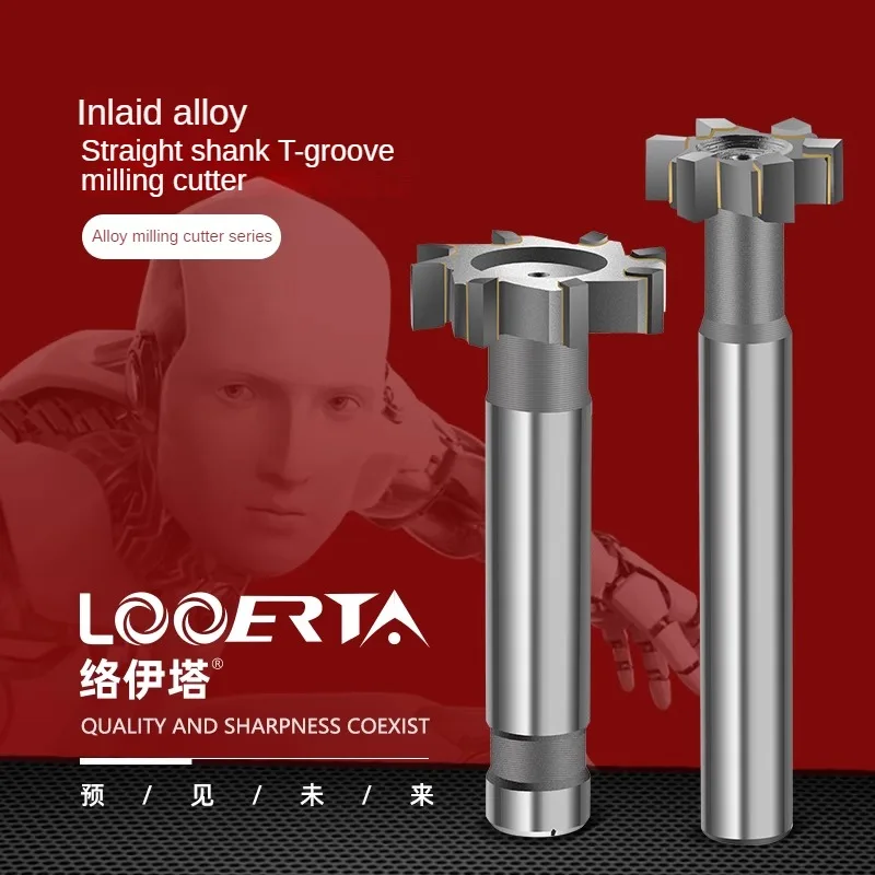 

Фреза Т-образная из сплава с прямым хвостовиком, фреза для Т-образных пазов, сварная Т-образная фреза из вольфрамовой стали 50-60 мм