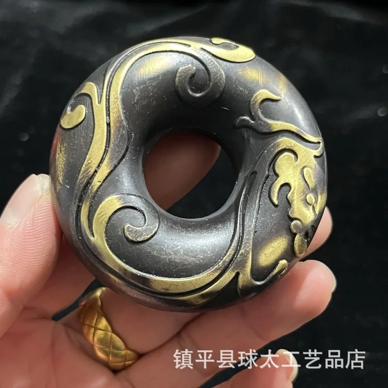 Medicinal ornament, medical hand-cranked copper , tiger support, Bagua, sun, moon, stars, cosmos, pharmacist's bell, ha