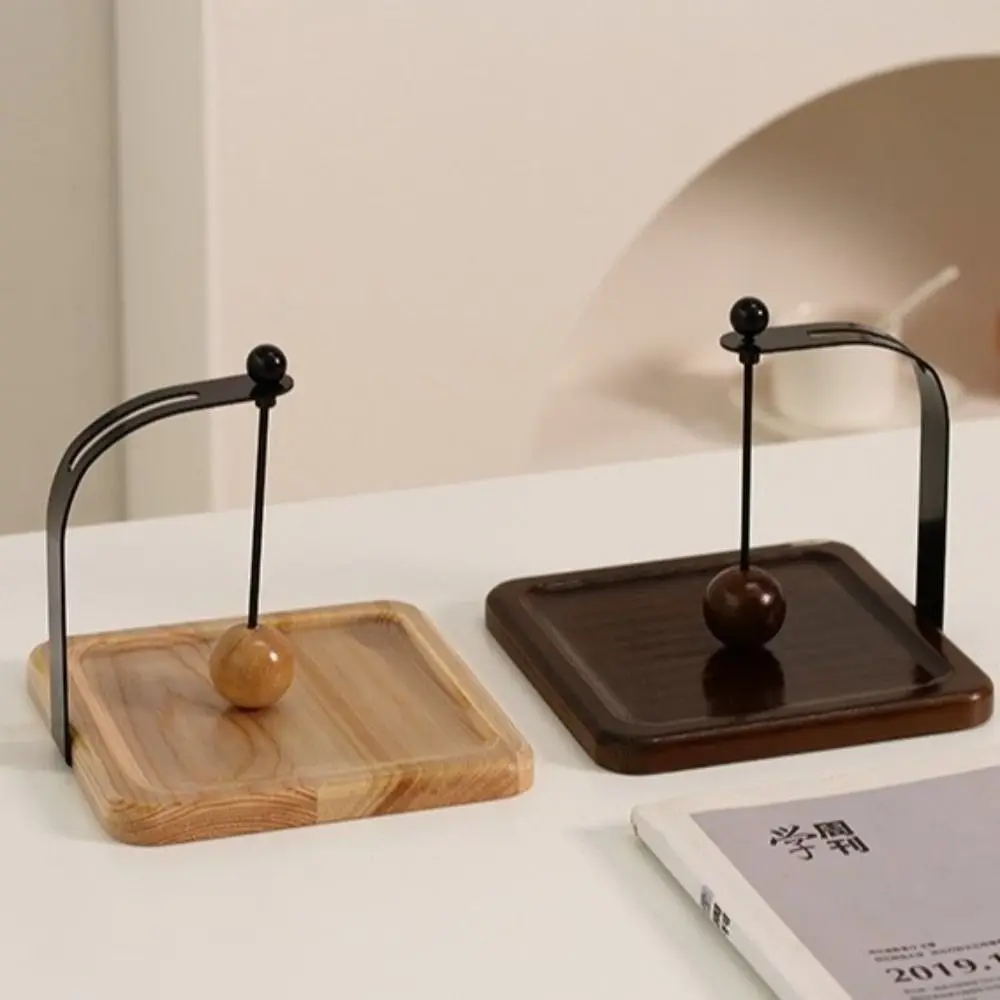 

Solid Wood Cafe Napkin Holder Creative Square Base Serviette Dispenser Party Decor Modern Style Tissue Stand Homestay