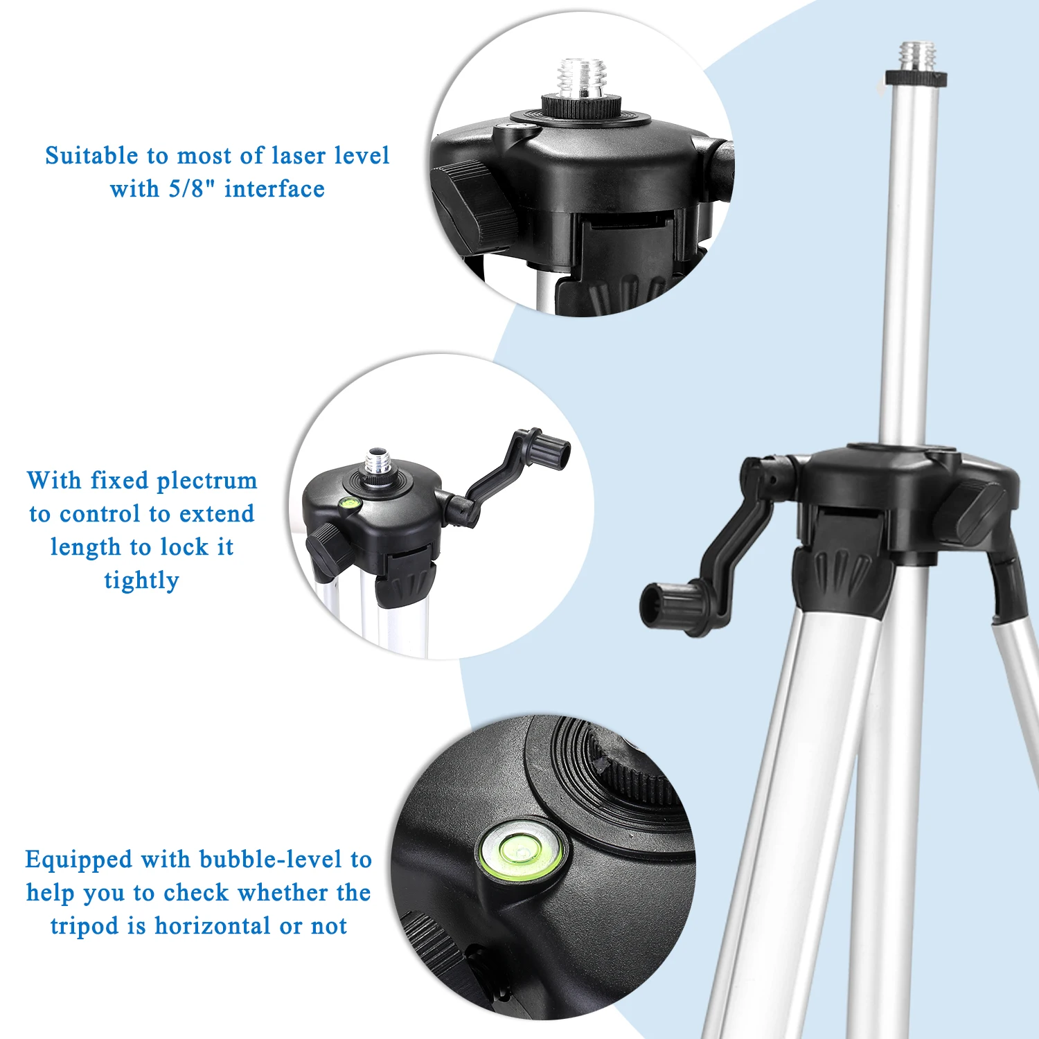 حامل ثلاثي القوائم قابل للتعدي - مراجعة Laser Level Tripod Stand 1.5M وسعره