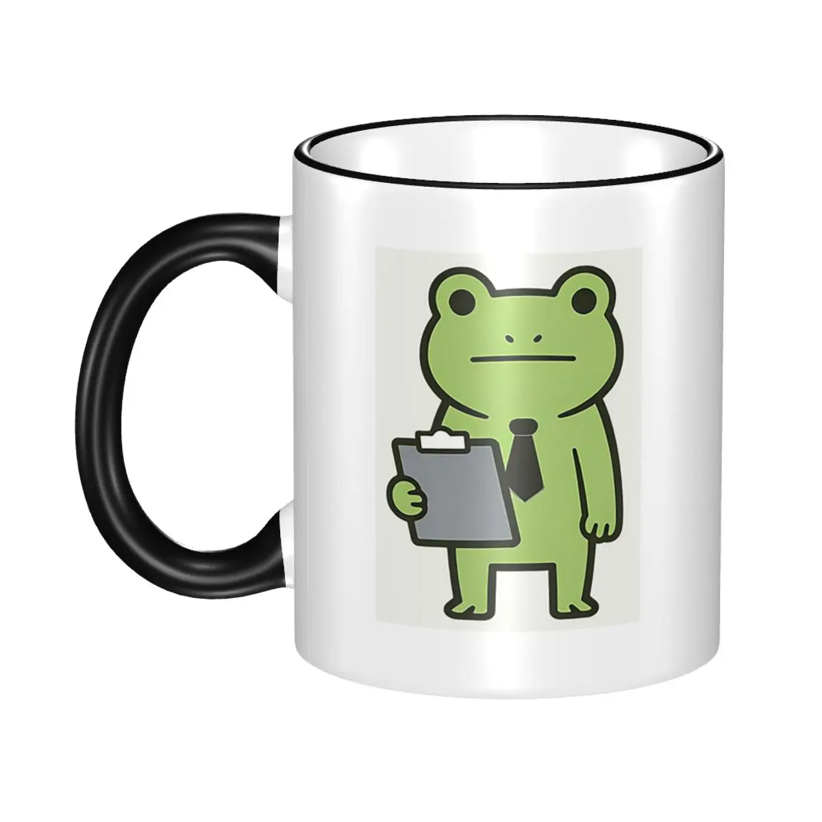 Cute Corporate Frog With Clipboard Office Humor Mug Funny Ceramic Coffee Cups Tea Mugs Milk Cup Drinkware Gift for Woman Man