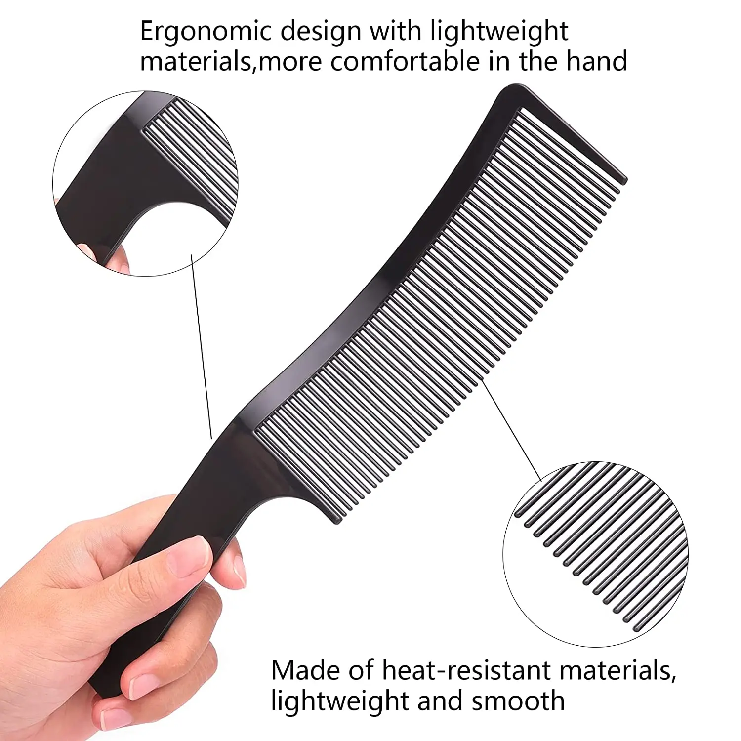 Professional Haircutting Comb Curved Barber Clipper Comb Hairdressing Stylist Supplies Salon Haircutting Comb