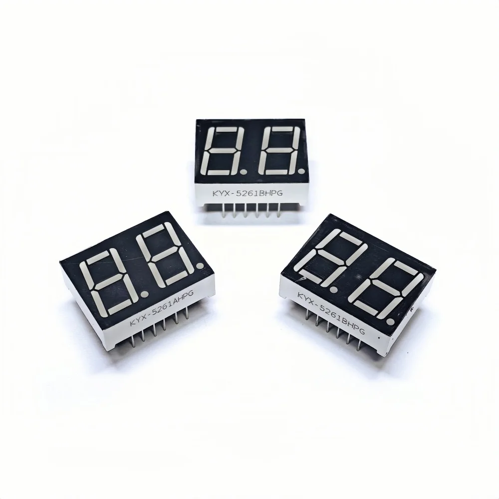 10PCS 0.56-inch 2-digit numeric tube 25mmX19mm digital display "8" height 14.2mm seven-segment numeric tube 5261 series10PIN