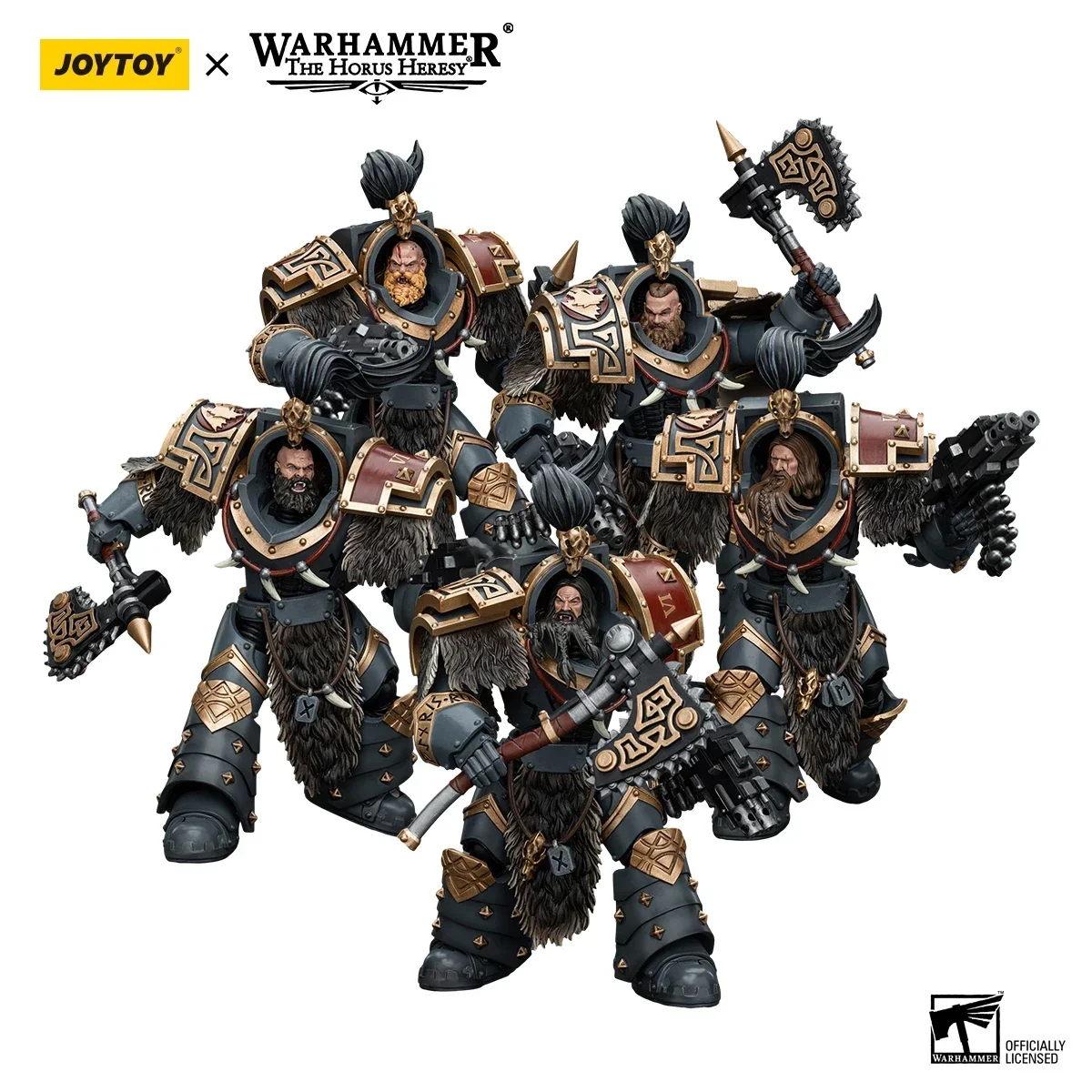 

In Stockv JOYTOY Warhammer 40k 1/18 Action Figures Anime 13.6cm Space Wolves Varagyr Wolf Guard Squad Garage Kit