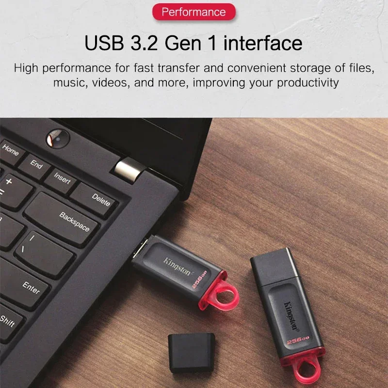 Kingston Pen Drive USB Flash Drives DTX Pendrive 32GB 64GB 128GB 256GB CLE USB 3.2 Flash Disk Mini Key Memory Stick 3.0