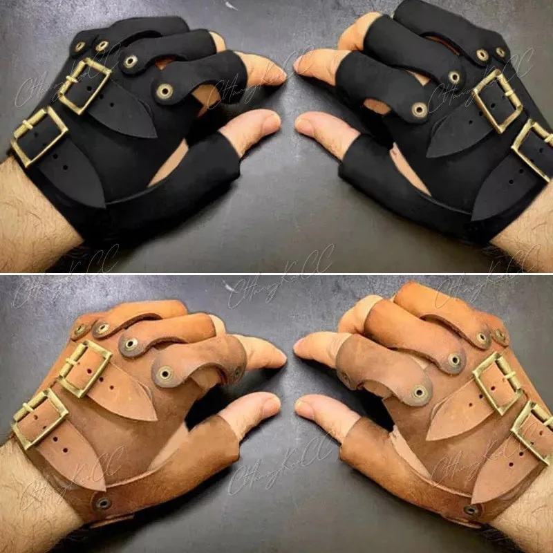 XT8Средневековые кожаные перчатки Viking Pirate Floki Knight Samurai Arm Armor LARP Костюм Аксессуар в стиле стимпанк Варежка без пальцев MXT6@! XT8Средневековые кожаные перчатки Viking Pirate Floki Knight Samurai Arm Armor LARP Костюм Аксессуар в стиле стимпанк Варежка без пальцев MXT6@!