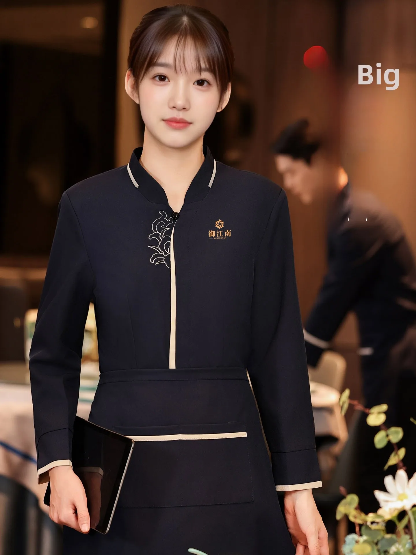 

Осенне-зимняя ресторанная служба, отель, столовая l Специальная частная кухня, трансмиссия, длинная застежка-молния све