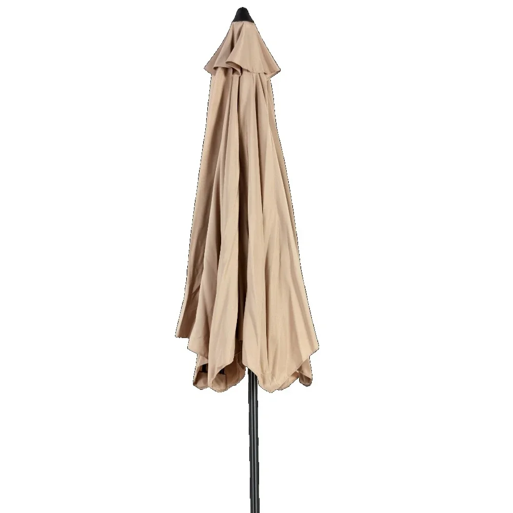

9FT Outdoor Patio Umbrella Outdoor Table Umbrella with Push Button Tilt and Crank 6 Sturdy Ribs Base Not Included