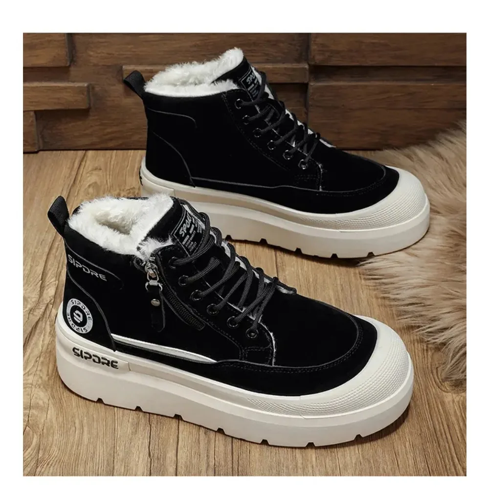 2025: Мужские высокие джинсовые ботинки, повседневная спортивная обувь, модные и модные мужские ботинки.