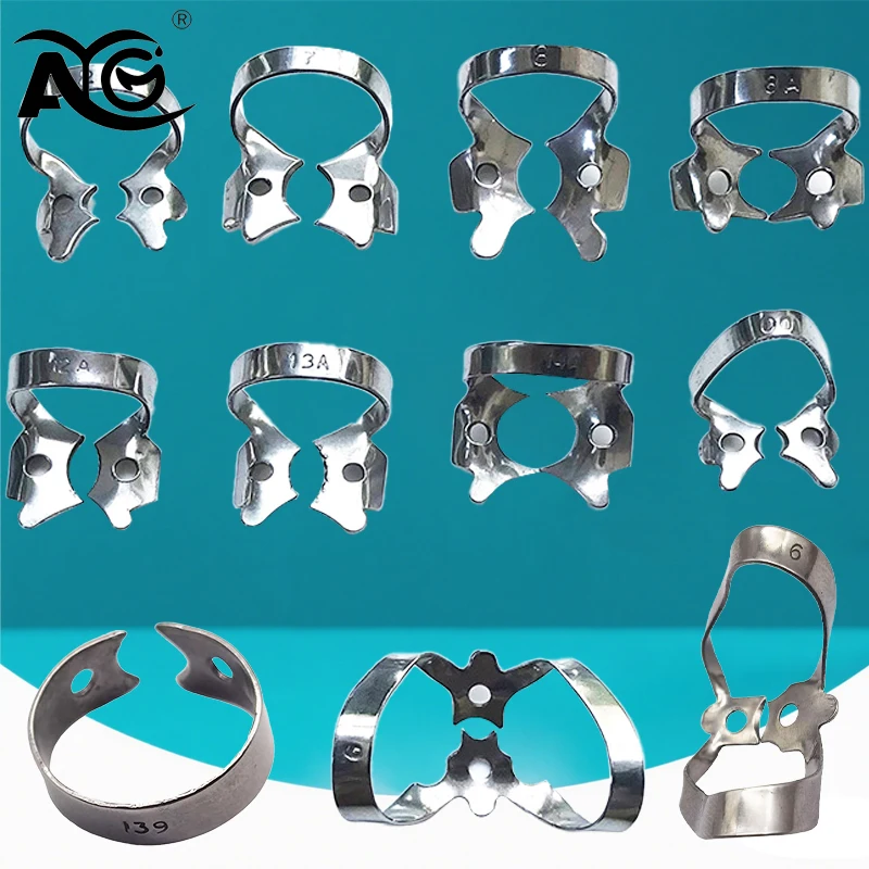 

AG 1Pcs Dental Rubber Dam Clamps Stainless Steel Endodontic Restorative Barrier Clips Dentistry Ortho Materials Lab Tools