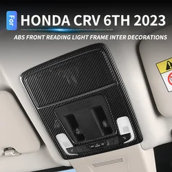 ABS Car Front reading light frame For Honda CRV 2023 6th Interior Carbon fiber trim Sticker modification decoration accessories