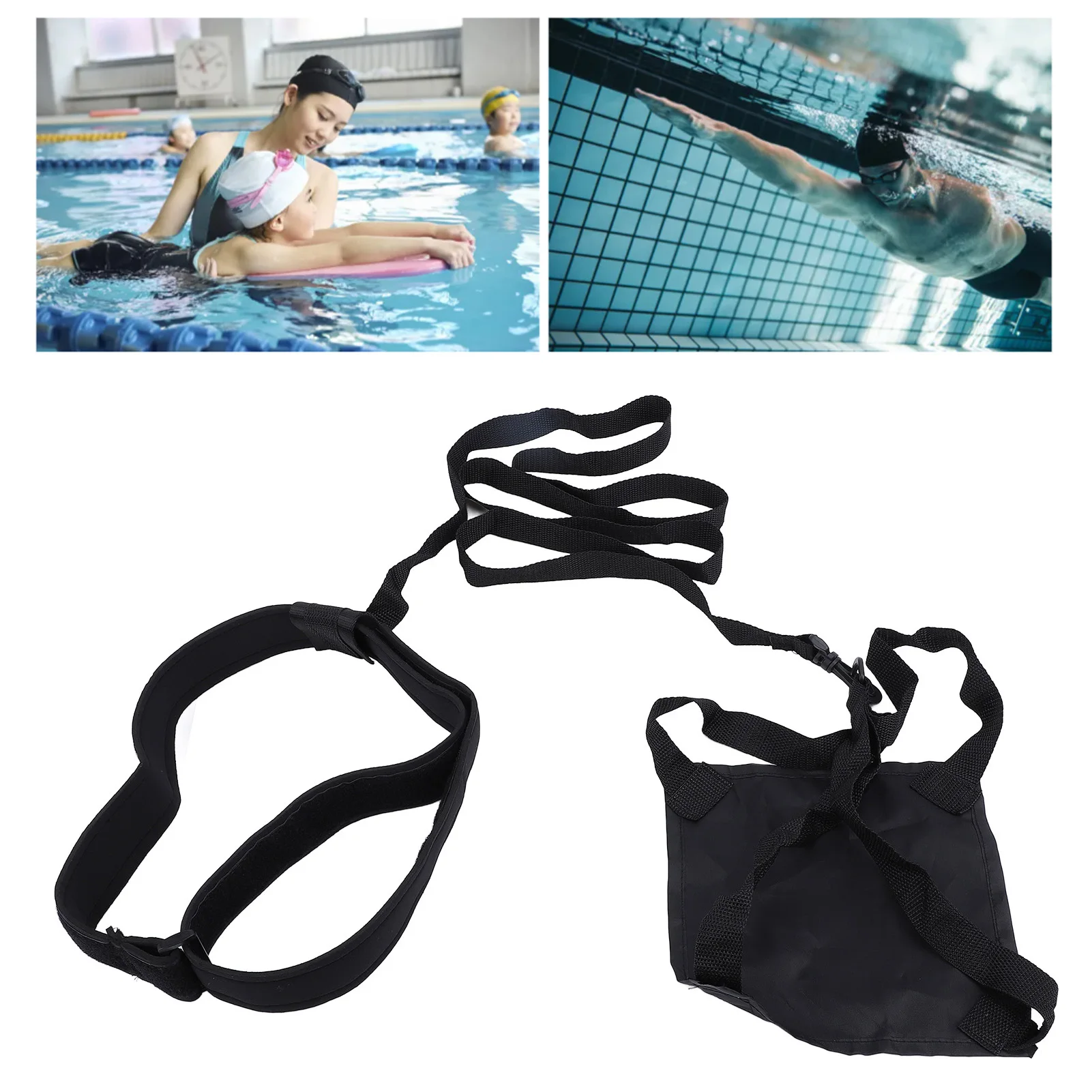 Swim Parachute Professional Safe Portable Swimming Resistance Training Belt Set for Kids Adults Swim Resistance Parachute