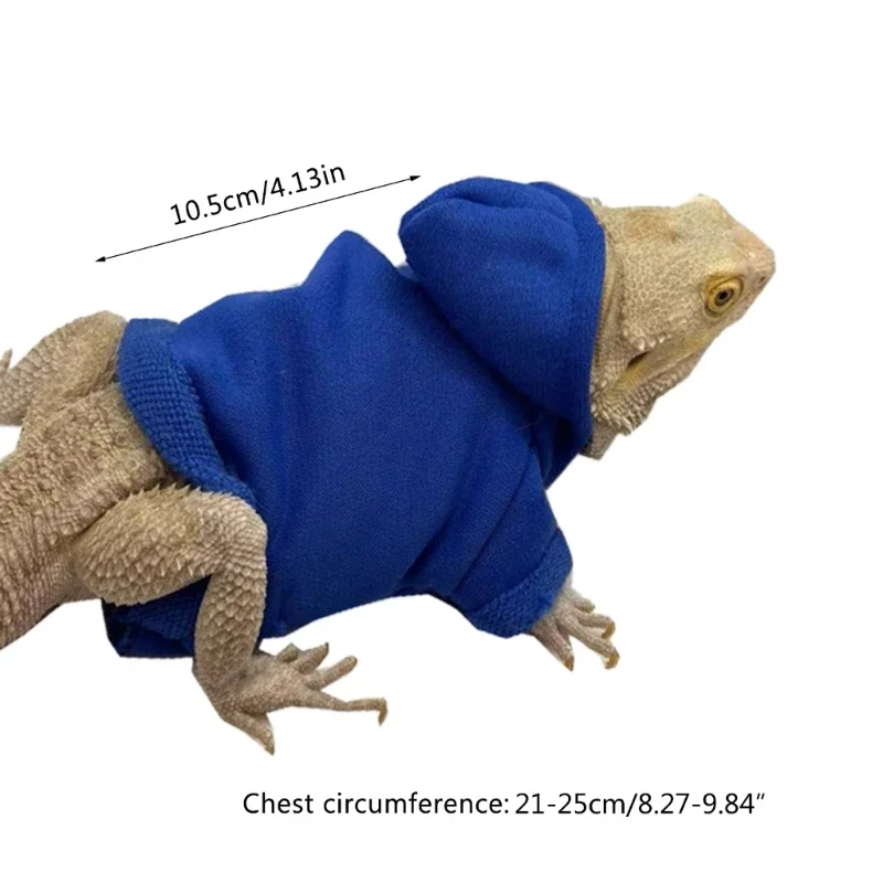 Lizards Clothes for Bearded Dragon Geckos Reptiles Apparel Hand-made Hoodies Jackets for Small Animal Geckos