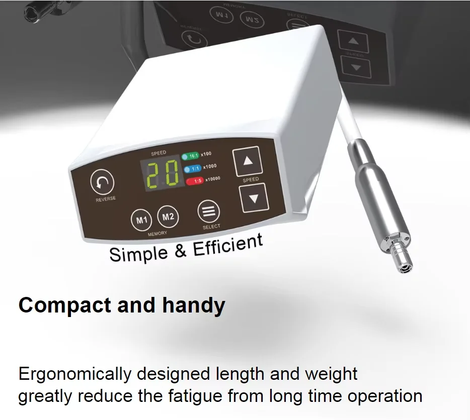 COXO C-PUMA motor elektrik Dental, motor listrik dengan LED, kecepatan: 2000-40,000 rpm, dipasangkan dengan handpiece 1:5