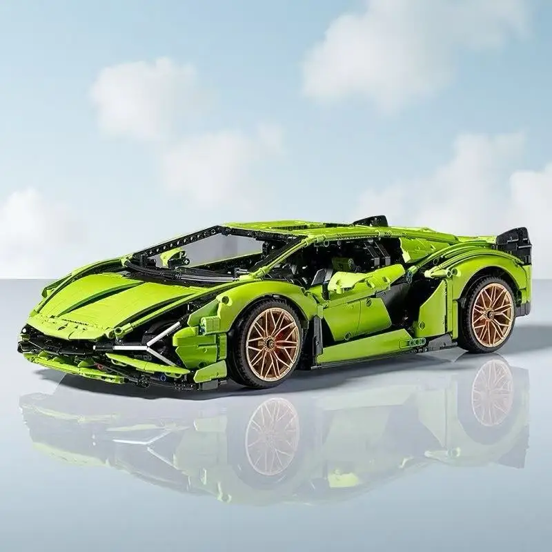 ew 3778 قطعة نموذج Daytona SP3 Supercar الفائق لبنات البناء ألعاب سيارات رياضية للأطفال هدايا عيد ميلاد صديقها متوافقة