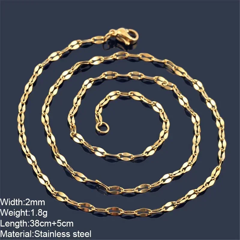 10pcs Lot Wholesale Y2K Cute Heart Star Necklace for Women Golden Collar Diy Pendant Boho Stainless Steel Chain High Quality