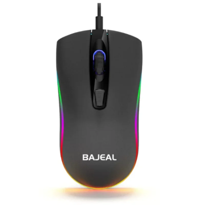 BAJEAL D1 Wired Gaming Mouse with 4D Effects Colorful Game Light for Computer Laptop Desktop USB Mouse