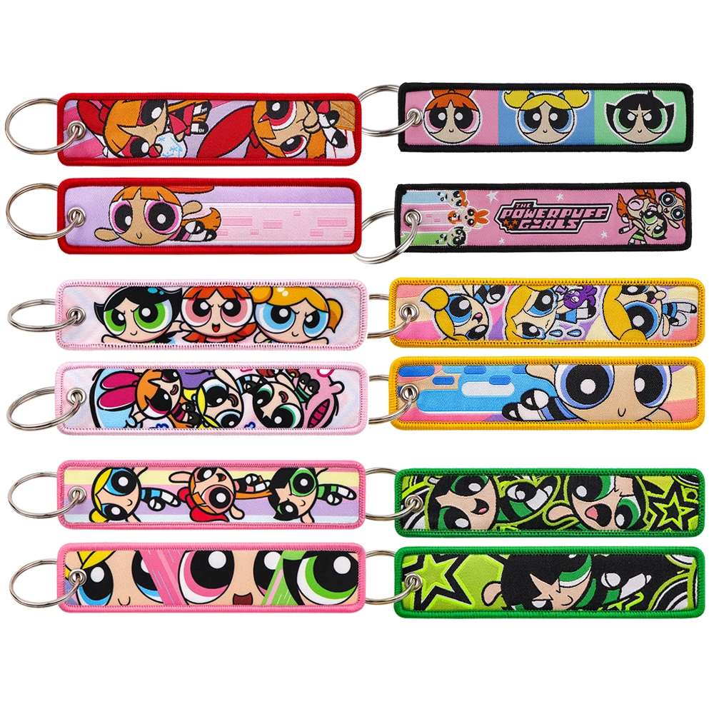 Вышитый брелок для крутой девушки, брелок для мотоцикла с мультяшной тематикой, аксессуар для вечеринок унисекс на все сезоны, повседневный стиль