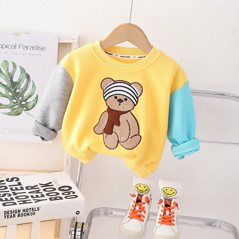 Nuova primavera autunno vestiti del bambino per le ragazze bambini ragazzi cartone animato manica lunga t-shirt bambino Casual Costume infantile bambini abbigliamento sportivo