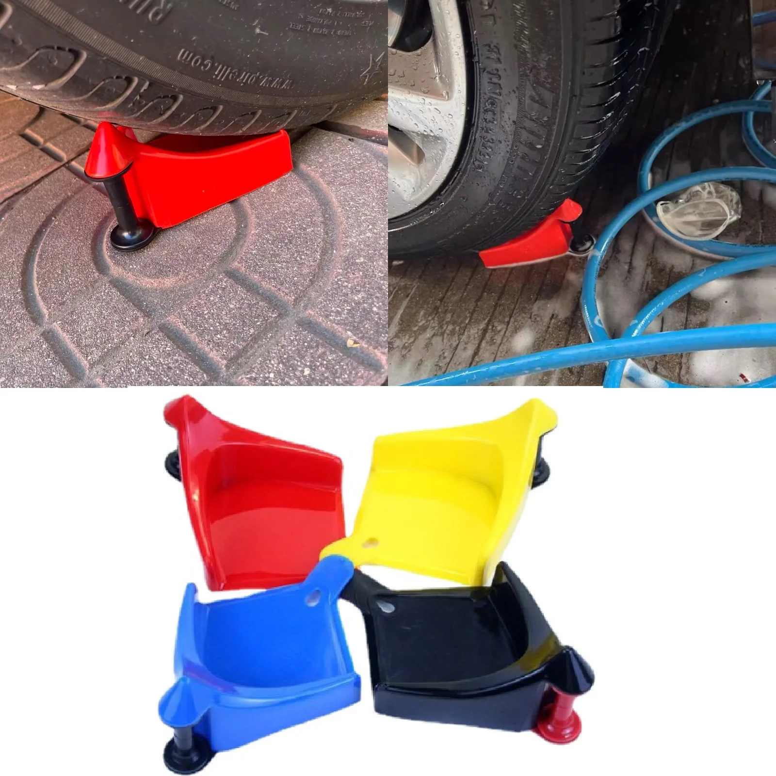 1pcs Tire Wedge Car Washing Water Pipe Anti-pinch Tools Auto Hose Guides Wheel Jamming Prevent Original Hose Wire Cable Guide