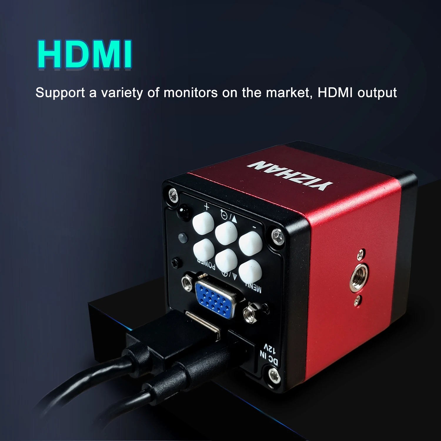 1080P 13MP 130X FULL HD Industrial Microscope C-Mount Digital Camera Via HDMI Measurement For PCB Soldering Phone Repair