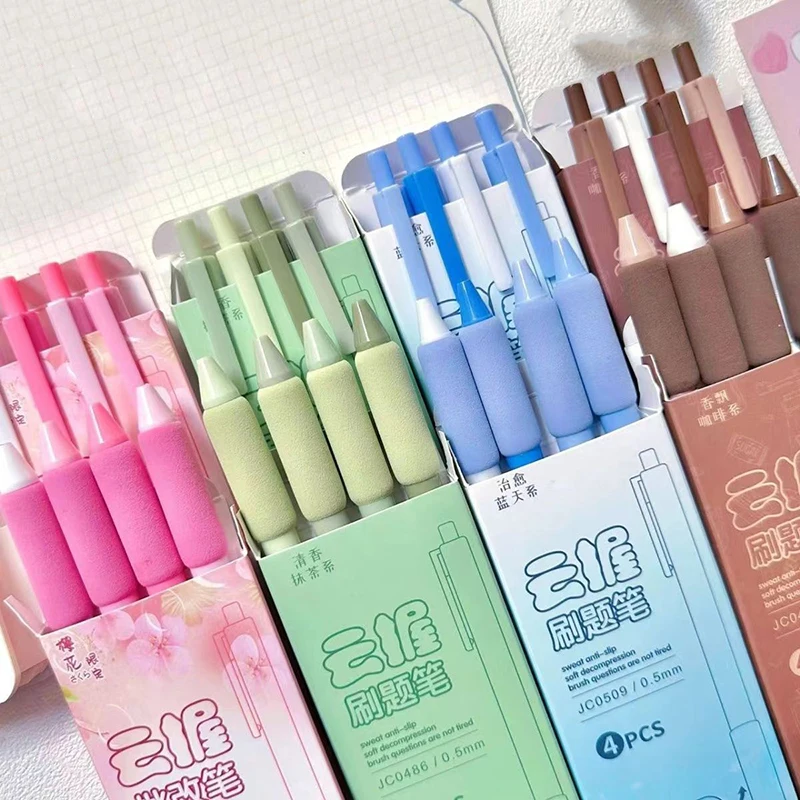 

Гелевая ручка с мягким захватом, 0,5 мм, 4 шт./комплект