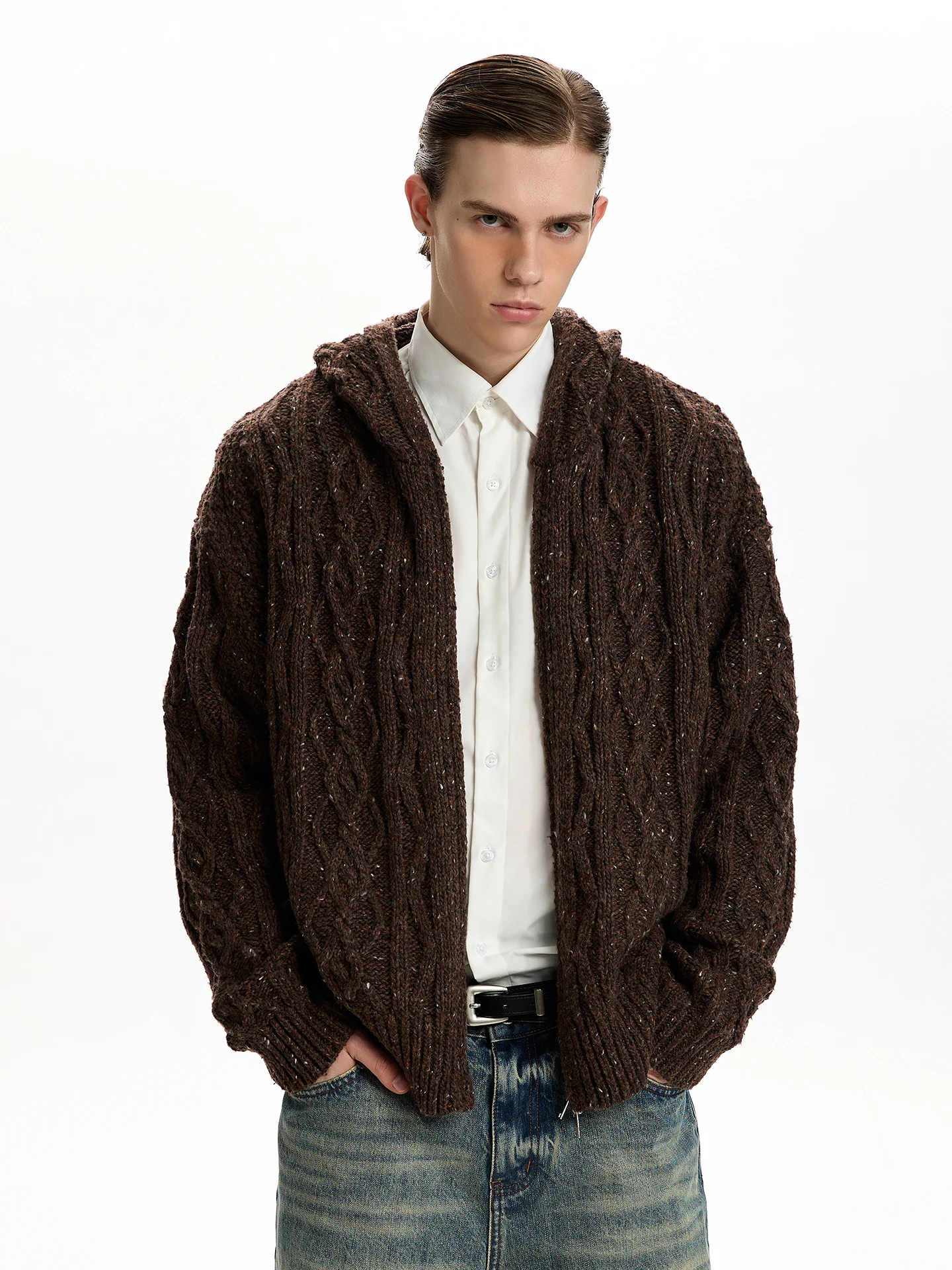 

Американский ретро-свитер-кардиган в стиле Money Wind, разноцветный, вязаный, теплый, модный, молодежный, зимний, повседневный, с длинными рукавами