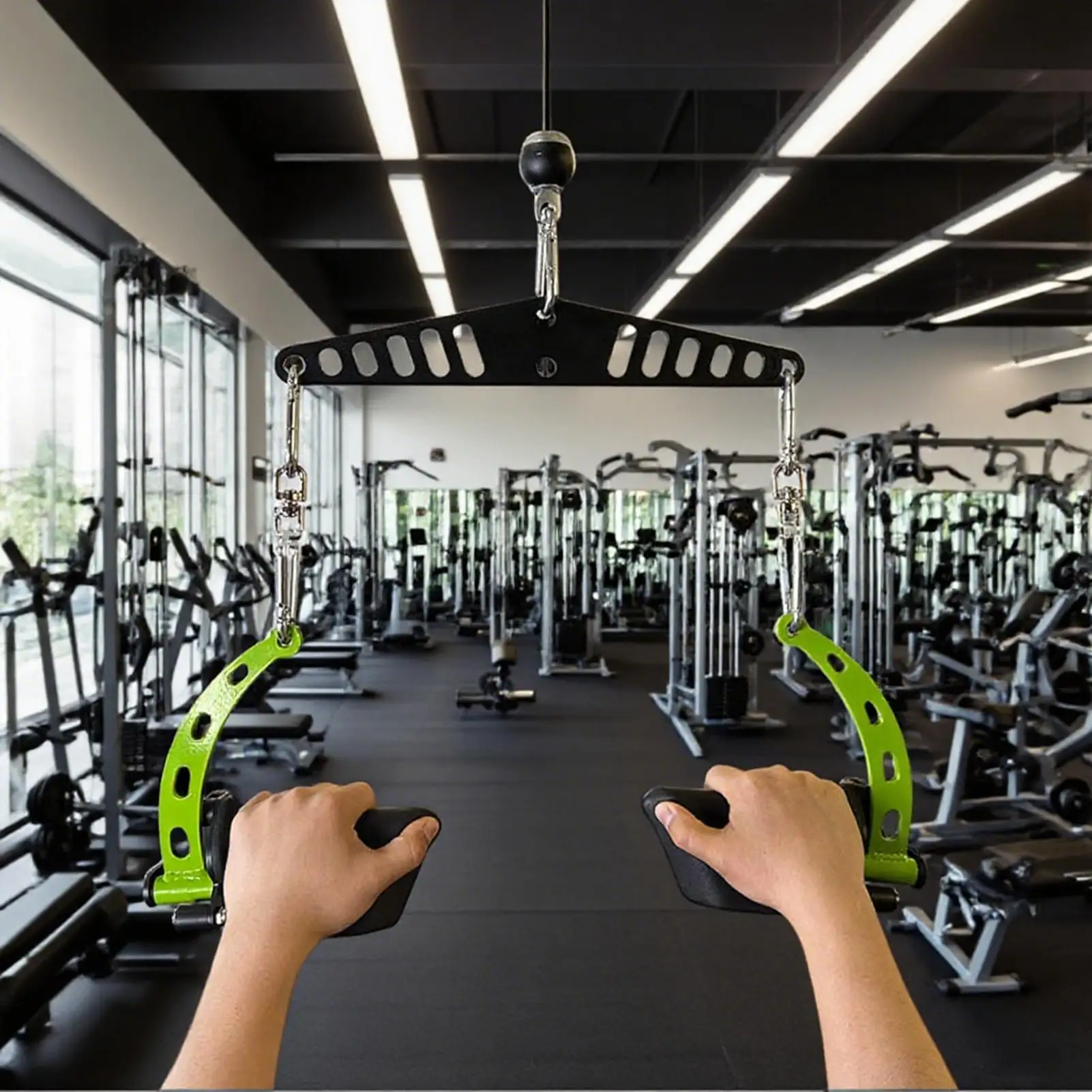 كابل آلة مرفق نظام البكرة محول لوحة توفير المساحة متعدد الفتحات آلة الانسحاب موصل للتدريب في صالة الألعاب الرياضية المنزلية #3