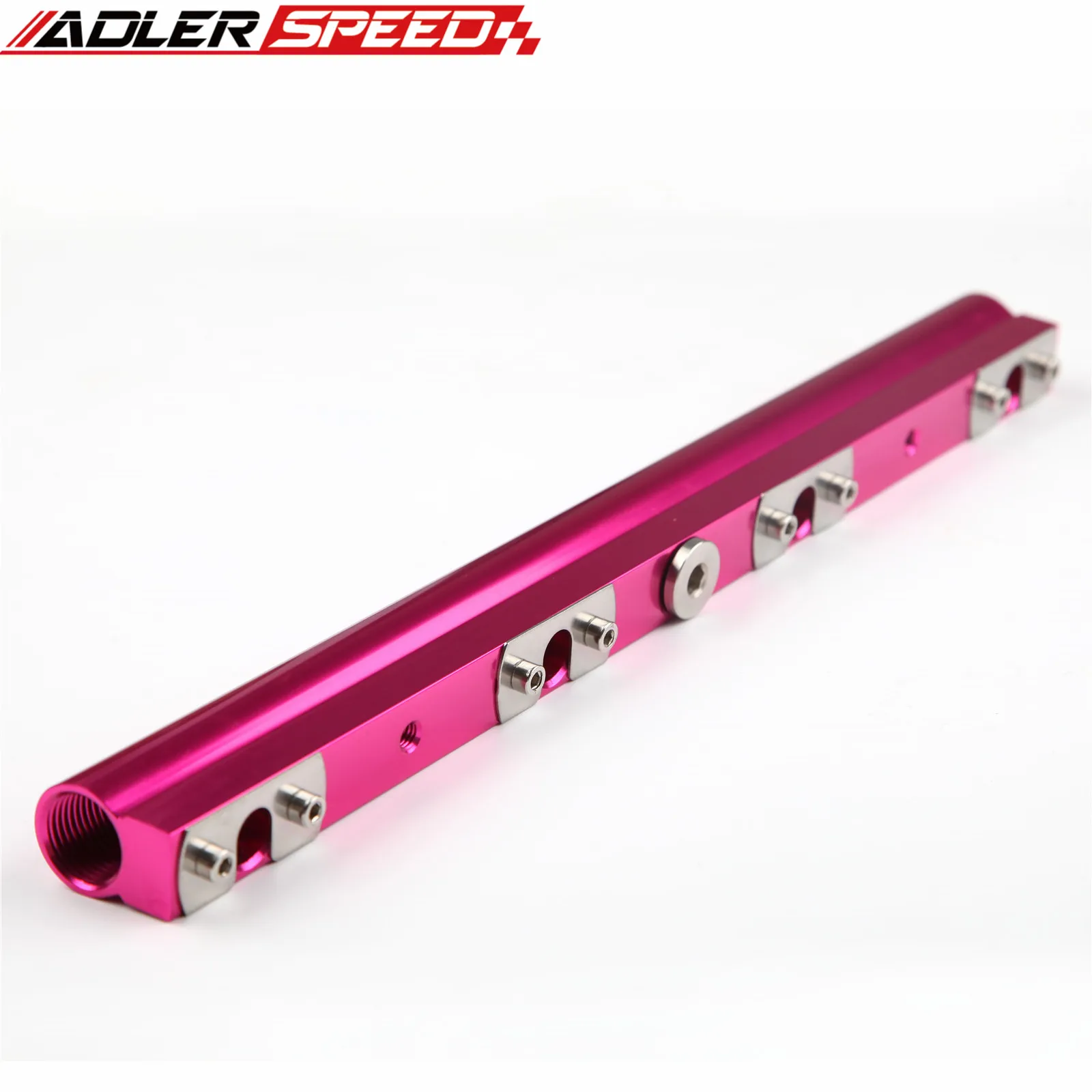 High Flow CNC Billet Aluminum Fuel Rail For Nissan 200SX S14, S15 SR20DET PURPLE