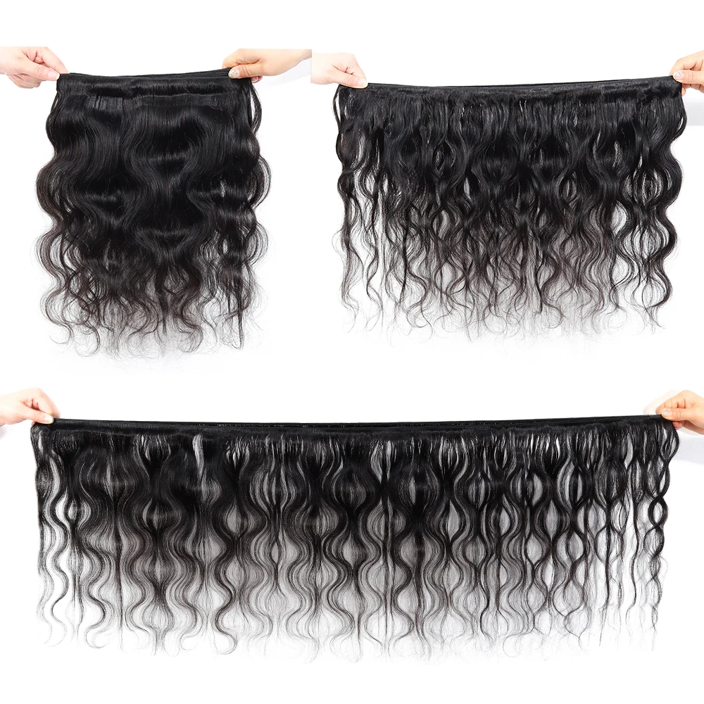 Body Wave Bundles With Closure Brazilian Hair Bundles With Frontal Human Hair Closure With Bundle Remy Hair Extension For Women