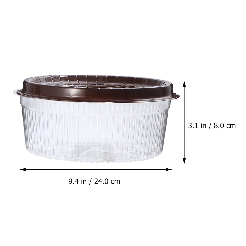 

25 Pcs Cake Box Square Dessert Container Plastic Cupcake Boxes Single Lightweight Portable Storage Use