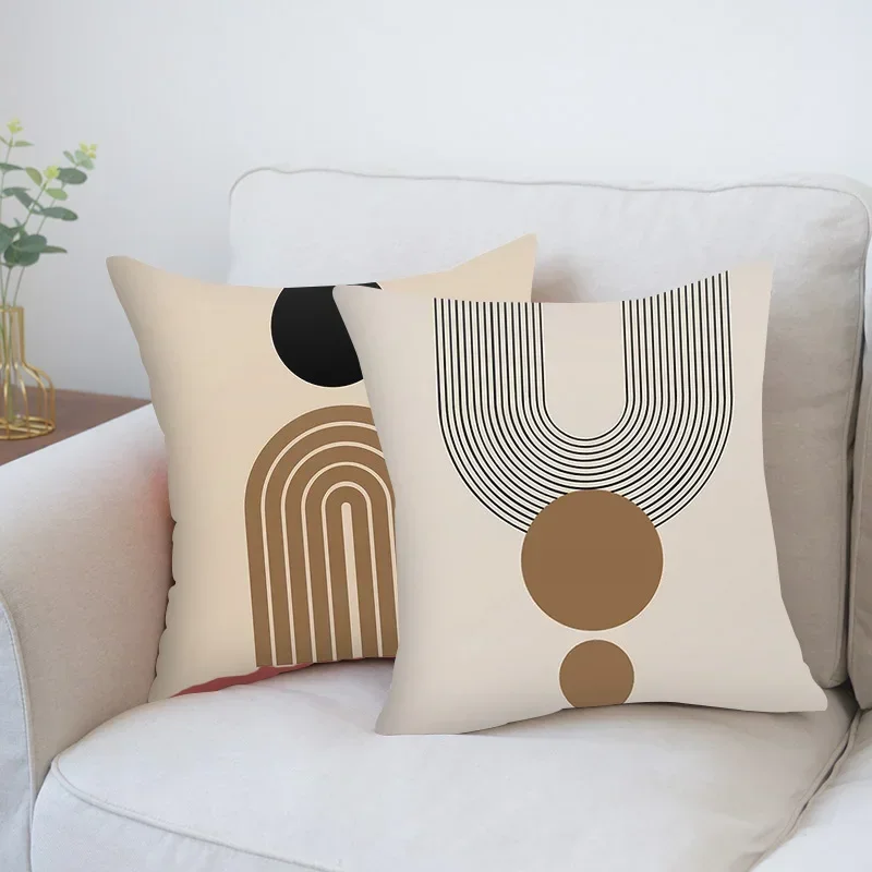 Abstract Line Pattern Creative Cushion Cover 18x18 Inch Home Decor Pillow  For Sofa Decoration Polyester Pillowcase 45*45cm